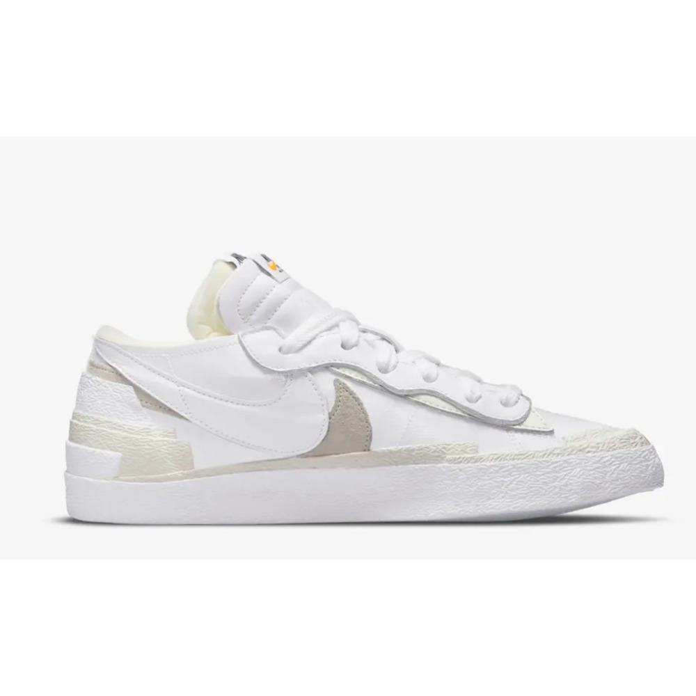 Nike Blazer Low Sacai Sail White Patent Leather Men's Sneakers Size 14 NEW